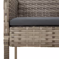 VidaXL 319888 chaise d'extérieur Terrace Siège rembourré Polyuréthane, Acier Gris - Vue supplémentaire 7