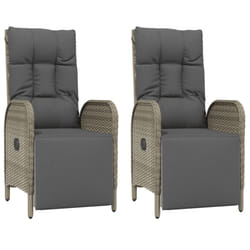 VidaXL 319891 chaise d'extérieur Terrace Siège rembourré Polyuréthane, Acier Gris