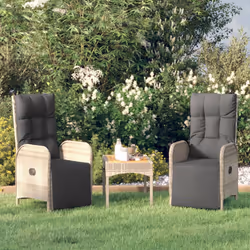 VidaXL 319891 chaise d'extérieur Terrace Siège rembourré Polyuréthane, Acier Gris