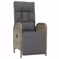 VidaXL 319891 chaise d'extérieur Terrace Siège rembourré Polyuréthane, Acier Gris