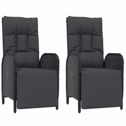 VidaXL 319892, Terrace, Siège rembourré, Polyuréthane, Acier, Noir, 570 mm, 625 mm