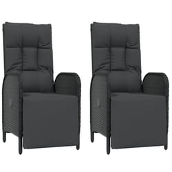 VidaXL 319892 chaise d'extérieur Terrace Siège rembourré Polyuréthane, Acier Noir