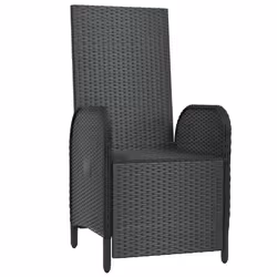 VidaXL 319892 chaise d'extérieur Terrace Siège rembourré Polyuréthane, Acier Noir - Vue supplémentaire 4