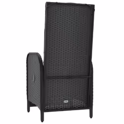 VidaXL 319892 chaise d'extérieur Terrace Siège rembourré Polyuréthane, Acier Noir - Vue supplémentaire 7