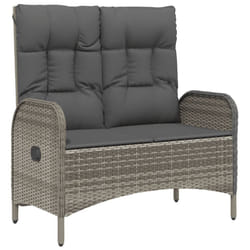 VidaXL 319893 banc de jardin Rotin, Acier