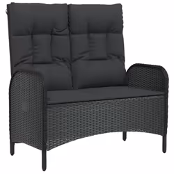 VidaXL 319894, Noir, Rotin, Acier, Adultes et enfants, 1070 mm, 625 mm, 1090 mm
