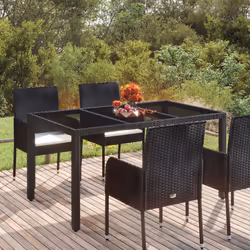 VidaXL 319899 table de jardin Noir