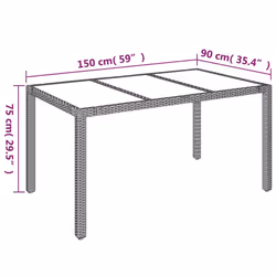 VidaXL 319899 table de jardin Noir - Vue supplémentaire 7