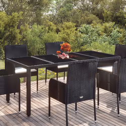 VidaXL 319903 table de jardin Noir