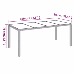 VidaXL 319903 table de jardin Noir - Vue supplémentaire 7