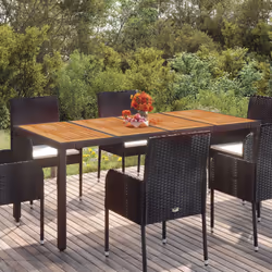 VidaXL 319905 table de jardin Noir
