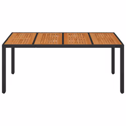 VidaXL 319905 table de jardin Noir