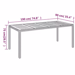 VidaXL 319906 table de jardin - Vue supplémentaire 7