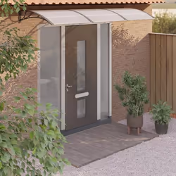 vidaXL Auvent de porte Noir 300x100 cm Polycarbonate