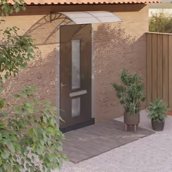 vidaXL Auvent de porte Gris 150x75 cm Polycarbonate