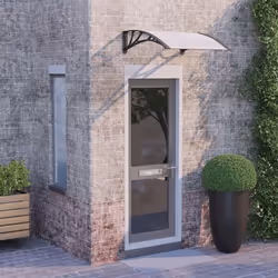 vidaXL Auvent de porte Noir et transparent 80x75 cm Polycarbonate