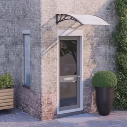 vidaXL Auvent de porte Noir et transparent 100x75 cm Polycarbonate