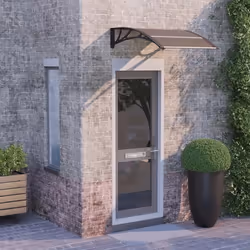 vidaXL Auvent de porte Noir 100x75 cm Polycarbonate