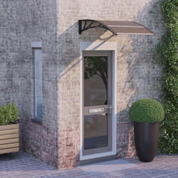 vidaXL Auvent de porte Noir 100x75 cm Polycarbonate
