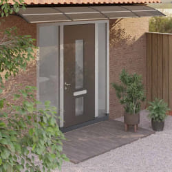 vidaXL Auvent de porte Noir 350x75 cm Polycarbonate