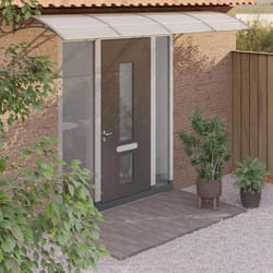 vidaXL Auvent de porte Gris 350x100 cm Polycarbonate