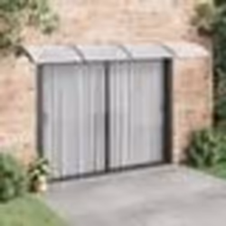 vidaXL Auvent de porte Noir et transparent 400x75 cm Polycarbonate