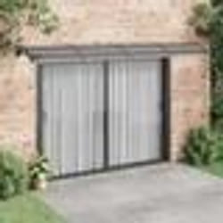 vidaXL Auvent de porte Noir 400x100 cm Polycarbonate