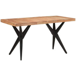 Vidaxl - Table à dîner noir 140x70x76 cm bois d acacia solide