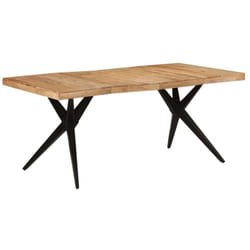 Vidaxl - Table à dîner noir 180x90x77 cm bois d acacia solide