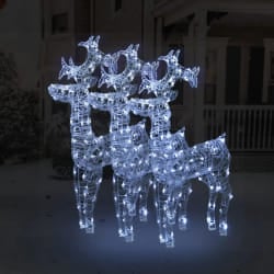 vidaXL Décorations de rennes - 3 pcs