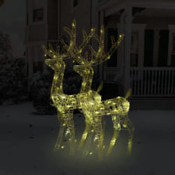 vidaXL Décorations de rennes Noël LED