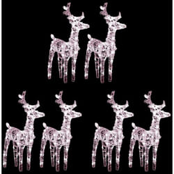 Rennes de Noël 6 pcs 240 LED Blanc chaud Acrylique
