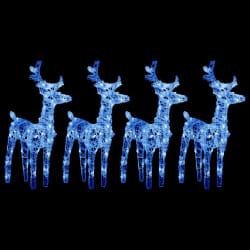 vidaXL Rennes de Noël lumineux - LED bleu