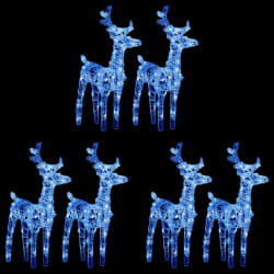 vidaXL Rennes de Noël 6 pcs 240 LED