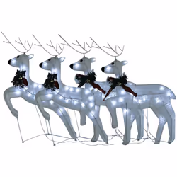 Décorez votre espace intérieur ou extérieur avec ces rennes de Noël uniques avec éclairage, ils sont la décoration parfaite d ...