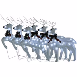 Décorez votre espace intérieur ou extérieur avec ces rennes de Noël uniques avec éclairage, ils sont la décoration parfaite d ...
