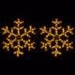 vidaXL Flocons de neige de Noël avec LED 2 pcs Blanc chaud 59x59 cm