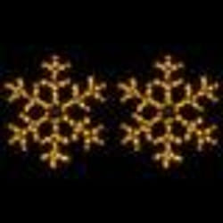 vidaXL Flocons de neige de Noël avec LED 2 pcs Blanc chaud 59x59 cm