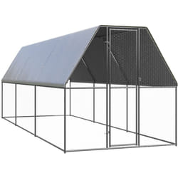 vidaXL Poulailler d'extérieur 2x6x2 m Acier galvanisé