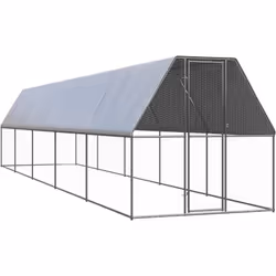 Cette cage pour poulets, en acier galvanisé, peut garder vos poulets, poules, canards et autres petits animaux à l'aise et en ...