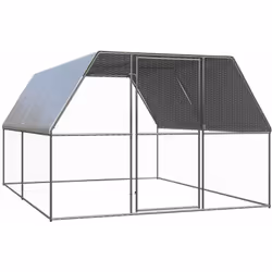 Cette cage pour poulets, en acier galvanisé, peut garder vos poulets, poules, canards et autres petits animaux à l'aise et en ...