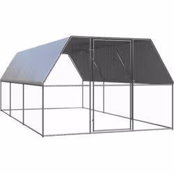 Cette cage pour poulets, en acier galvanisé, peut garder vos poulets, poules, canards et autres petits animaux à l'aise et en ...