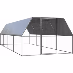 Cette cage pour poulets, en acier galvanisé, peut garder vos poulets, poules, canards et autres petits animaux à l'aise et en ...