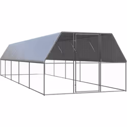 Cette cage pour poulets, en acier galvanisé, peut garder vos poulets, poules, canards et autres petits animaux à l'aise et en ...