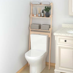 vidaXL Étagère de toilette 63,5x32x179 cm Bois de pin massif