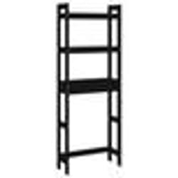 vidaXL Étagère de toilette Noir 63x26x171 cm Bois de pin massif