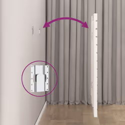 VidaXL 824664 tête de lit et pied de lit Blanc - Vue supplémentaire 6