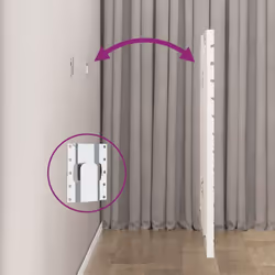 VidaXL 824694 tête de lit et pied de lit Blanc - Vue supplémentaire 6