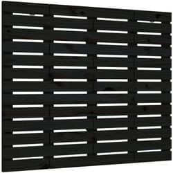 Tête de lit murale Noir 81x3x91,5 cm Bois massif de pin Vidaxl