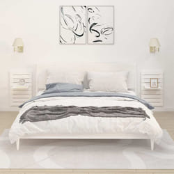 Vidaxl - tagères de chevet murales 2 pcs Blanc Bois de pin massif